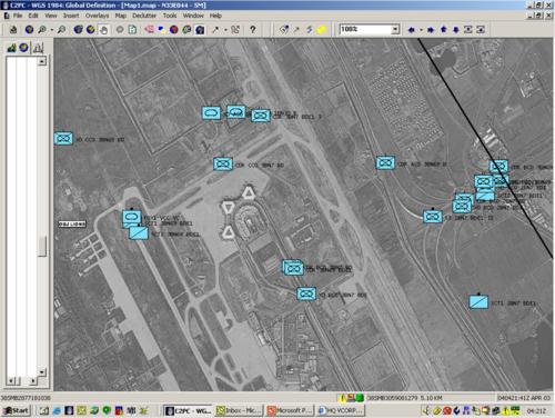 BFT view of Baghdad International Airport during 4 April 2003 "Thunder Run"