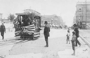 (PD) Photo: F.W. Reif Opening Day, San Diego Cable Railway, June 7, 1890.